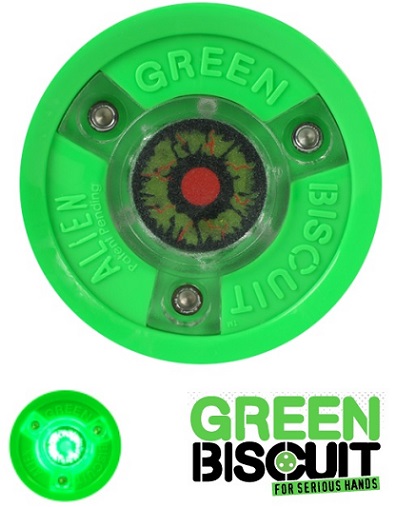 Green Biscuit® Alien "Light Up" Hockey Puck