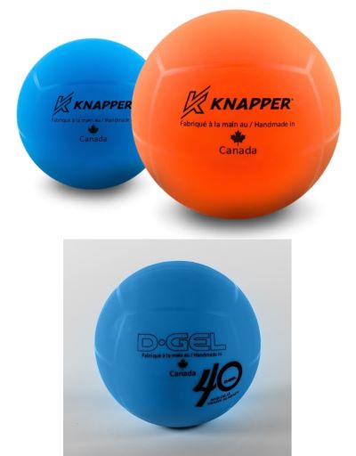 Knapper® (D-Gel®) Orange & Blue Broomball Ball